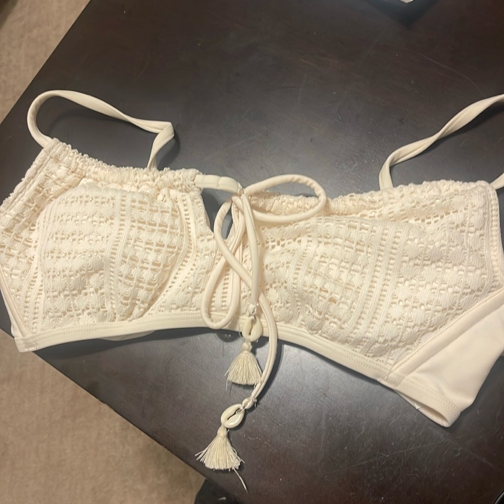Wild fable crochet bikini with puka shell accents - lightly used